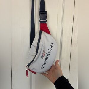 Vineyard Vines Red & White Logo Belt Bag